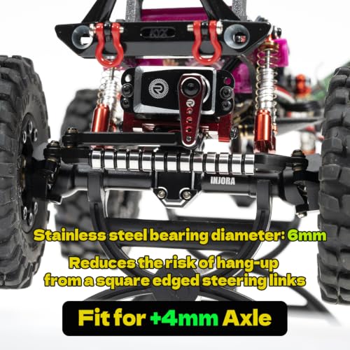 RampCrab Bearing Steering Link for SCX24 & AX24 +4mm axle on Each Side - color: 1 Set, size: +4mm length