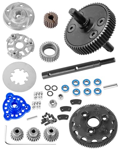 48P 86T Spur Gear&Slipper Clutch&Transmission Gear&Slipper Rebuild Kit&Pressure Plate Upgrades Part for 1/10 Slash 2WD(VXL),Rustler/Stampede/Bandit 2WD(VXL) Hops up,Navy Blue - color: Navy Blue(Upgrades Part)