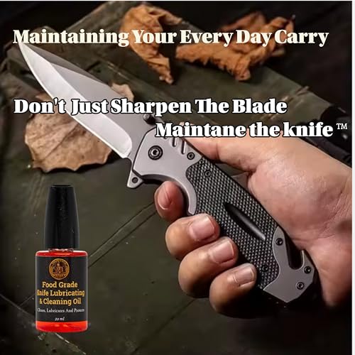Horace Whitlock Knife Pivot Oil – Premium Food-Safe Lubricant for Folding Pocket Knives, Bearings & Washers | Precision Needle Applicator | 20 ml (0.68 oz)