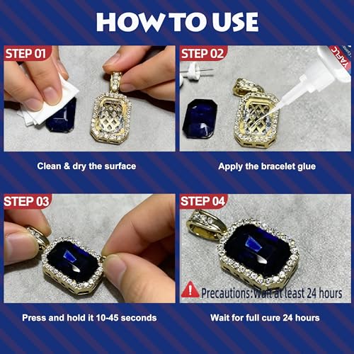 Jewelry Glue for Elastic String, Bracelet Glue for Elastic String 40g | Cyanoacrylate Glues for Jewelry Making, Knot Fixing Drip Adhesive, Plastic Bracelet, Metal and Stone, Bead Charms, DIY Crafts - style: Bracelet Glue