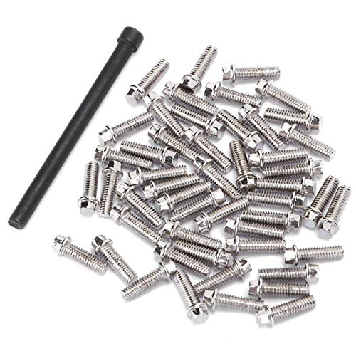 VGEBY RC Car Wheel Rims Screws Kit, Stainless Steel M2.5 50Pcs Durable Rust-Resistant Hub Lug Screws for 1/10 Scale RC Crawler Off-Road Vehicles, Hobbyists and Repair Enthusiasts