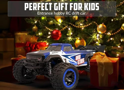 RC Truck 1:16 4x4 All Terrain RC Car 40KPH High Speed Remote Control Cars for Adults, Off-Road Monster Truck with 2.4Ghz Radio Control,2 Batteries (Blue)