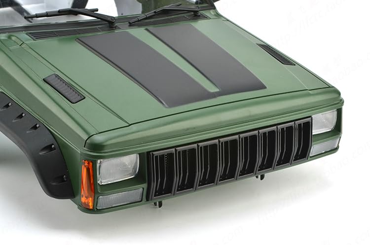 1/10 RC Crawler Hard Body Shell Kit - 313mm Wheelbase Cherokee Body for Axial SCX10, SCX10 II 90046, 90047 & TRX4 Kits (Army Green) - color: Army Green