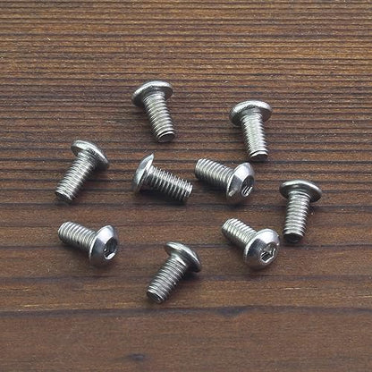 HELIFOUNER 100 Pieces M3 x 6mm, Thread Pitch 0.5mm, 304 Stainless Steel (18-8) Button Head Socket Cap Screws, Fully Threaded - size: M3 x 6mm