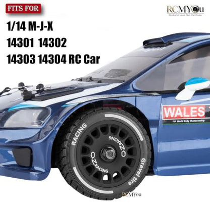 RC Highway Wheels and Tires Set w/Plastic Wheels Rim for 1/14 M-J-X14301 14302 14303 14304 RC Car,RC Tire Highway Tires Soft Tire,(4PCS) RC Vehicle Wheel,Scale On/Off Road Wheel,Black - color: Black(rc Wheels Tires)
