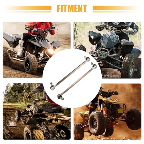ACROPIX 26cm 10.24" Steering Tie Rod End Tie Rod Link Fit for 50cc 70cc 90cc 110cc 125cc 150cc ATV Quad Four Wheeler with Ball Joint Accessories - Pack of 2 - size: 260mm