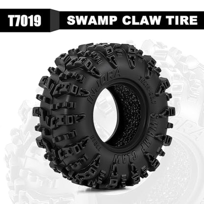 INJORA 0.7" Swamp Claw Tires 36 * 14mm for Axial SCX30 Upgrade, T7019