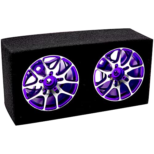 Aluminum Alloy 1/10 On-Road Racing Touring Drift Car Wheel Rims 12mm Hex Hub 26mm Width Compatible with Tamiya TT01 Kyosho RedCat Sakura D4 XIS HSP 1/10 RC Car (Purple) - color: Purple
