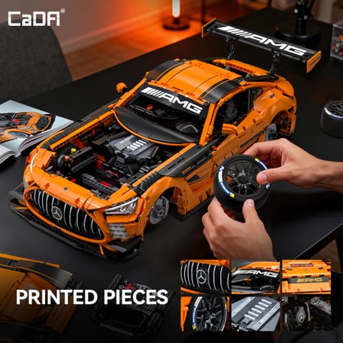 CaDA Master C64008W Mercedes-AMG GT3 Building Set,1:8 Scale – 5466 PCS Officially Licensed Supercar Model, Large Race Car Building Blocks Kit for Adults & Teens