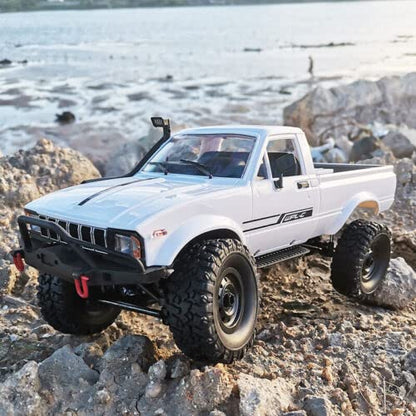RC Crawler 1/16 4x4 Remote Control Offroad Pickup Truck for Adults - color: White