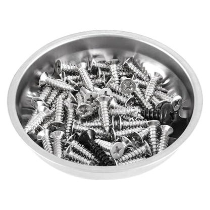 FUNSUEI 12 Packs 6 Inch and 3 Inch Magnetic Tray Set, Stainless Steel Magnetic Bowl, Round Magnetic Parts Tray for Pins, Screws, Bolts, Nuts, Small Parts - color: Silver, size: 12PCS 3/6In