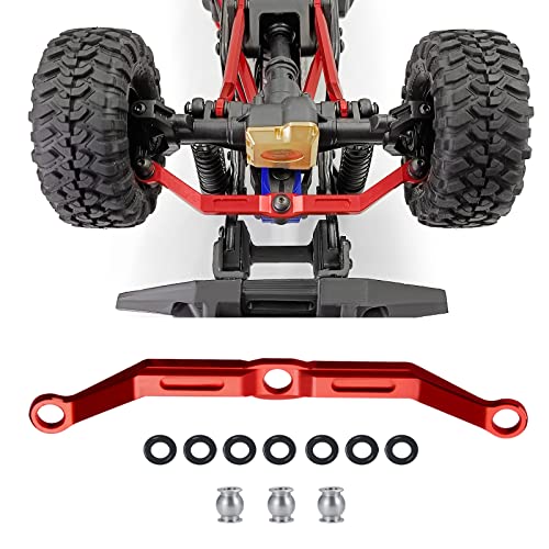 RCLIONS Aluminum Steering Link for 1/18th TRX4M RC Crawler Car Upgrades (Red) - color: Red