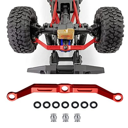 RCLIONS Aluminum Steering Link for 1/18th TRX4M RC Crawler Car Upgrades (Red) - color: Red
