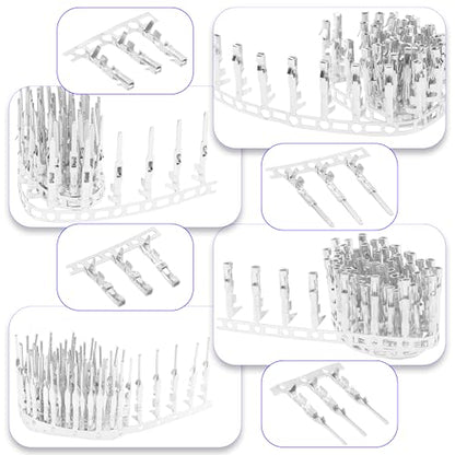 50 Sets Servo Plug Male Female Connector Crimp Pin Cable Kit Compatible with JST Futaba JR Style Plugs Hitec Spektrum for RC Car Drone Boat DIY