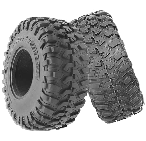 4Pack Vgoohobby 2.2" Rubber Tires,RC 2.2inch Mud Crawler Tires OD 130mm w/Foam Compatible with Axial SCX10 90047 D90 D110 Tamiya CC01 Traxxas TRX4 Gen8 1/10 RC Crawler Beadlock