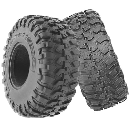 4Pack Vgoohobby 2.2" Rubber Tires,RC 2.2inch Mud Crawler Tires OD 130mm w/Foam Compatible with Axial SCX10 90047 D90 D110 Tamiya CC01 Traxxas TRX4 Gen8 1/10 RC Crawler Beadlock