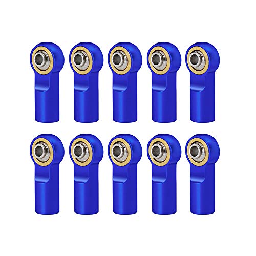 QUE-T 10pcs Metal Link Rod End M4 Ball Joint Head for RC Crawler Car (Navy Blue) - color: Navy Blue