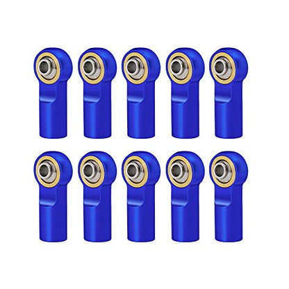 QUE-T 10pcs Metal Link Rod End M4 Ball Joint Head for RC Crawler Car (Navy Blue) - color: Navy Blue