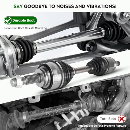 Front Left Right CV Axle Shaft Assembly for Toyota & Lexus 4Runner 4WD 2003-2022, Tacoma 2005-2020, FJ Cruiser 4WD 2007-2014, GX460 2010-2022, GX470 2003-2009 -2 pcs