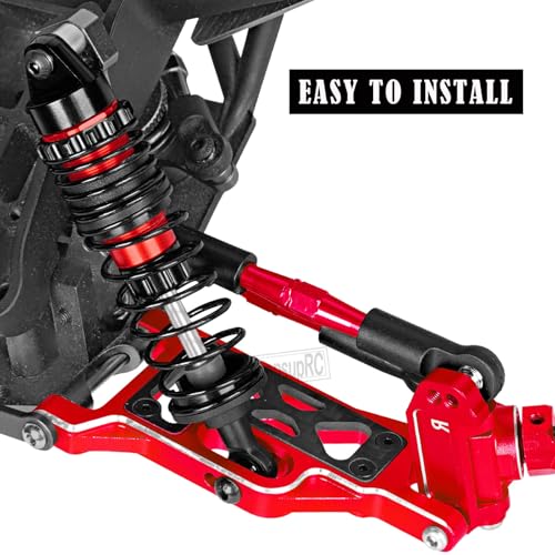 RC for 1/10 Slash 2WD,Slash 2WD VXL Upgrades Parts Shocks&Drive Shaft CVD&Front Rear Suspension A Arms&Caster Block&Steering Blocks&Rear Stub Axle Carriers&Turnbuckles Camber Link,(Red) - color: Red(Upgrades Parts)