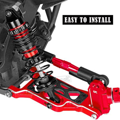 RC for 1/10 Slash 2WD,Slash 2WD VXL Upgrades Parts Shocks&Drive Shaft CVD&Front Rear Suspension A Arms&Caster Block&Steering Blocks&Rear Stub Axle Carriers&Turnbuckles Camber Link,(Red) - color: Red(Upgrades Parts)