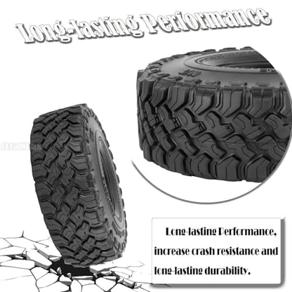 RC 1.9In Soft Rubber Wheel Tires for 1/10 RC Crawler Car SCX10 SCX10 II 90046 SCX10 III AXI03007 SCX10 Pro TRX4 TRX6 D90 Gen7/8 VS4-10 MST CFX,BRCatWPark 4Pcs Soft Rubber Wheel Tires-(F) - style: 4Pcs 1.9 Rubber Wheel - (F)