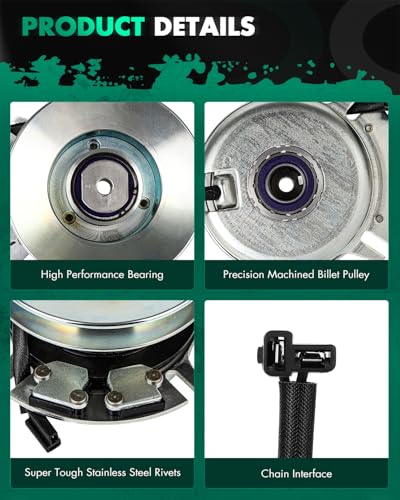 SCITOO PTO Clutch Fits for Warner 5217-33 5217-53 5217-34 5217-44 5217-48 | |for ARIENS 00617400 03292300 |for Hustler 601801 601801K Electric Lawn Mower - style: 717-04163