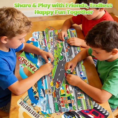 Elfew 6 Pack Car Sticker Books for Toddlers 2-4 3-5 | Over 190+ Stickers, 3D Reusable, Puffy Vehicle Stickers for Boys, Mess Free Activity Set, Road Trip Essentials Birthday Gift - color: 6 Sets Puffy Stickers