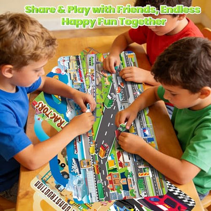 Elfew 6 Pack Car Sticker Books for Toddlers 2-4 3-5 | Over 190+ Stickers, 3D Reusable, Puffy Vehicle Stickers for Boys, Mess Free Activity Set, Road Trip Essentials Birthday Gift - color: 6 Sets Puffy Stickers