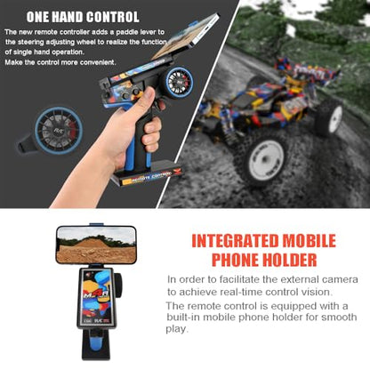 124007 RC Off Road Race Car for Adults 1:12 Scale High Speed Brushless All Terrain RC Car Outdoor 4WD Remote Control Buggy with 2 Batteries