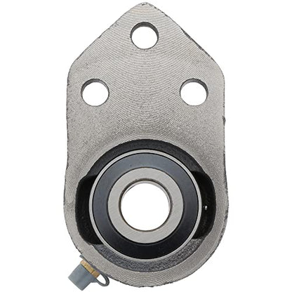 [2-Pack] UCFB204-12 - 3-Bolt Flange-Mount Ball Bearing Unit, Insert Bearing UC204-12, Cast Iron Housing FB204, Bore Shaft 3/4 in (19.05 mm), Set Screw Locking, 4.25 in (107.95 mm) Overall Length