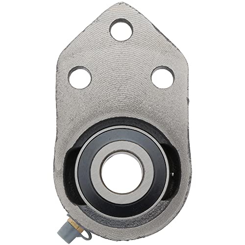 [2-Pack] UCFB204-12 - 3-Bolt Flange-Mount Ball Bearing Unit, Insert Bearing UC204-12, Cast Iron Housing FB204, Bore Shaft 3/4 in (19.05 mm), Set Screw Locking, 4.25 in (107.95 mm) Overall Length