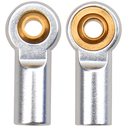 12Pack Vgoohobby Aluminum M3 Tie Rod End Link Rod Ball Head Joint CW Holder 20mm Compatible with Tamiya Axial Redcat HPI Traxxas HSP 1/10 RC Truck Crawler Car (Silver) - color: Silver