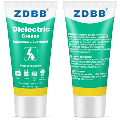 ZDBB Dielectric Grease for Electrical Connectors Automotive, Tune Up Dialectric Grease with a Brush, Electric Grasa Spark Plug, Battery Terminal, Marine Waterproof Heat-Resistant 1oz (1pcs) - size: 1 Pack(1 OZ)