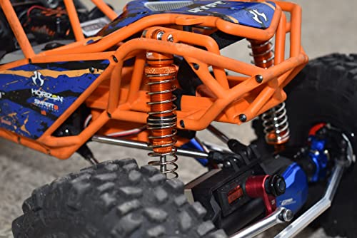 Axial 1/10 RBX10 Ryft 4WD Rock Bouncer AXI03005 Upgrade Parts Aluminum Front Spring Dampers (130mm) - 2Pc Set Orange
