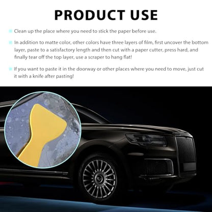 Car Headlight Tint Film, 12×48 Inch Vinyl Vehicle Tail Light Wrap Film Roll with Squeegee & Cutter, Waterproof Vinyl Tinted Sticker for Headlights Fog Lights Tail Lights (Matte Black) - color: Matte Black
