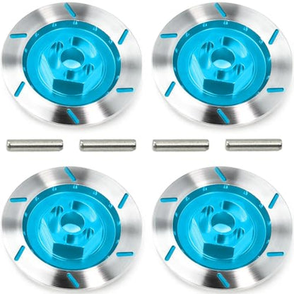 Brake Discs with 12mm Hex Hub for 1/10 Scale RC Cars - Aluminum Alloy Upgrade Kit for Drift, On-Road Car - CNC Machined Performance Part with Anodized Finish Sky Blue - color: Sky Blue