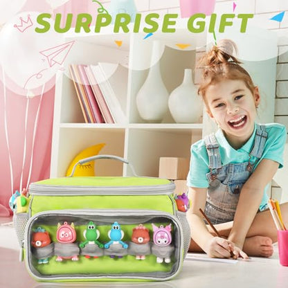 PISOSN Portable Carrying Case Compatible with Toniebox Starter Set and Tonies Figurines, Carrying Bag for Toniebox 2 & Accessories (Green) - color: Green