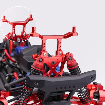 Metal Aluminum Front & Rear Body Mounts Posts for 1/18 Traxxas LaTrax Teton SST, Replace Parts 7615 (Red) - color: Red