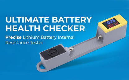 Battery Internal Resistance Meter for Li ion, Dual Color LED Lithium Battery Tester 0-2.5 G, Accurate Health Checker for RC Ebike Batteries