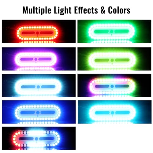 GLOBACT RC LED Light Kit for RC Car Universal Parts, 36 LEDs | Fits Roof Lamp Headlight Tail Light Bumper Light Police Lights, 2 Control Modes, Rich Lighting