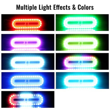 GLOBACT RC LED Light Kit for RC Car Universal Parts, 36 LEDs | Fits Roof Lamp Headlight Tail Light Bumper Light Police Lights, 2 Control Modes, Rich Lighting