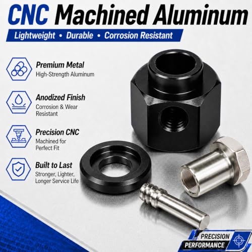 4PCS 12mm Hex Hub 9mm Offset Wheel Hex Extension for Traxxas TRX4 TRX6 1/10 | CNC Metal Wheel Spacer for RC Crawlers Helps Increase Track Width and Side-Hill Stability Reduce Vibration Add Tire Clearance - color: black