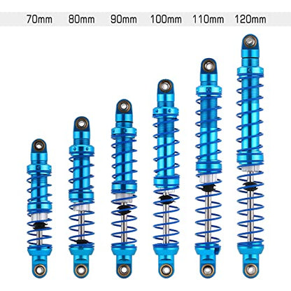 INJORA RC Shock Absorber Oil Adjustable RC Damper Set with Springs for 1/10 RC Truck Crawler Axial SCX10 TRX4 D90 (110mm) - size: 110mm