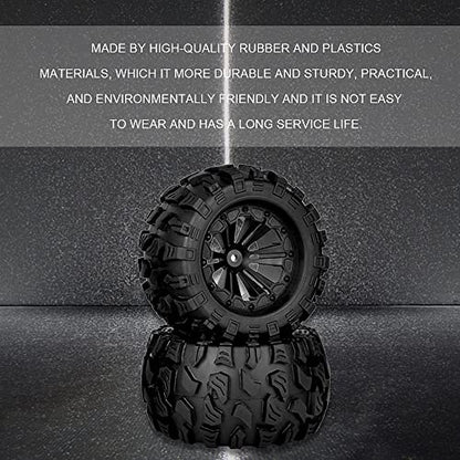 OGRC RC Truck Wheels and Tires 12mm Hex 1/10 Scale RC Monster Truck Buggy 2.8“ Pre Glued RC Tires and Rims with Foam Inserts for Traxxas Axial Redcat Rc4wd 1/10 RC Monster Truck Buggy