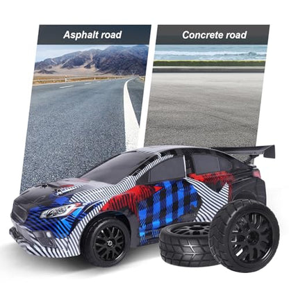 Hobbypark 4-Pack RC Tires & Wheel Rims 12mm Hex Hub Y Shape w/Foam Inserts for 1/10 Remote Control Car On Road Touring