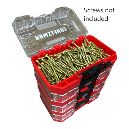 Craftsman Nano Small Versastack Compatible Stackable Plastic Storage Cases 4 Pack