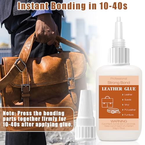 50g Leather Glue Adhesive, Permanent Washable Clear Special Fabric Glue Strong Bonding Clear Super Glue for Leather, Shoes, Wallets, Furniture - style: 50g Leather Glue