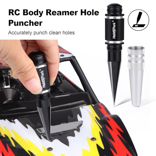 HobbyPark RC Body Reamer Curved Scissors & Straight Scissors RC Car Body Shell Lexan Plastic Trimming Tools Set (3-Pack)