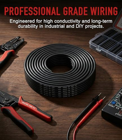 XINWANG 20AWG 2-Conductor Electrical Wire, UL2464, 16.4FT | 20AWG 2-core stranded tinned copper flexible wire, PVC insulated, UL2464; for LED strips, automotive, outdoor landscape, DIY. - size: 20AWG-2C(2x0.52mm²)-5M